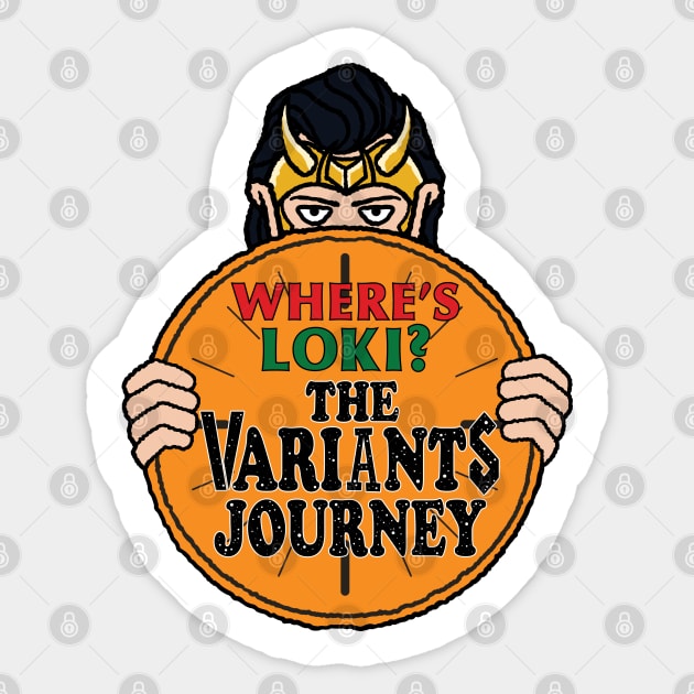 Where's Loki? The Variant Journey Sticker by Jc Jows